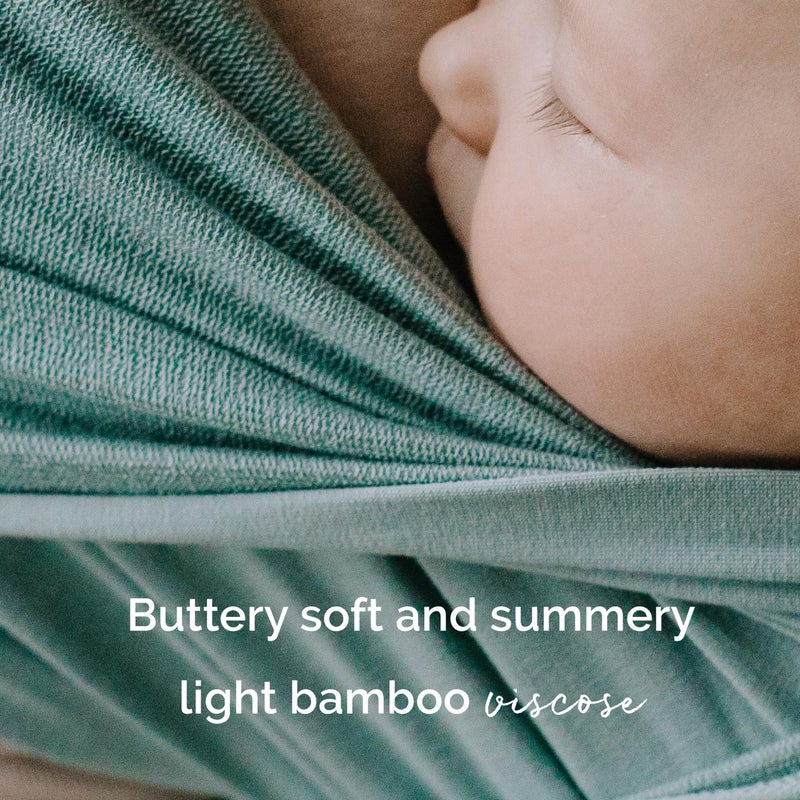 Boba Baby Wrap Carrier - Original Baby Carrier Wrap Sling for Newborns - Baby Wearing Essentials - Newborn Wrap Swaddle Holder, Newborn to Toddler Infant Sling (Serenity Sea Mist) - Image 4
